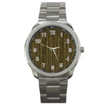 Stylish Golden Strips Sport Metal Watch Front