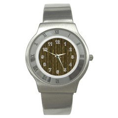 Stylish Golden Strips Stainless Steel Watch by gatterwe