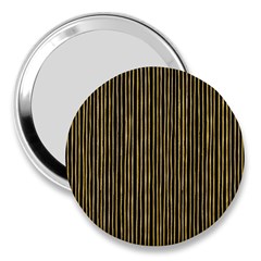 Stylish Golden Strips 3  Handbag Mirrors by gatterwe