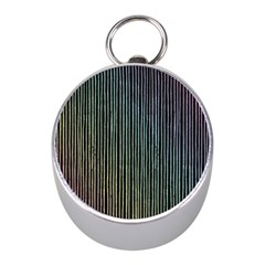 Stylish Rainbow Strips Mini Silver Compasses by gatterwe