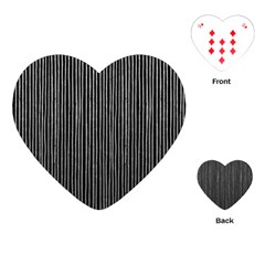 Stylish Silver Strips Playing Cards (heart)  by gatterwe