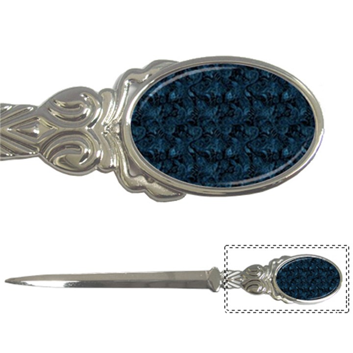 Blue Flower Glitter Look Letter Openers