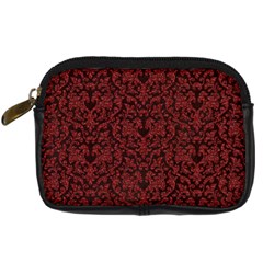 Red Glitter Look Floral Digital Camera Cases by gatterwe