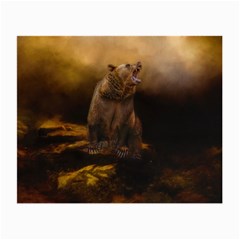 Roaring Grizzly Bear Small Glasses Cloth by gatterwe