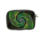 Green Spiral Fractal Wired Coin Purse Back