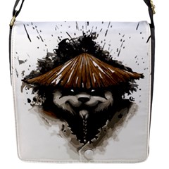 Warrior Panda T Shirt Flap Messenger Bag (s) by AmeeaDesign