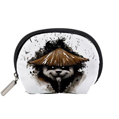 Warrior Panda T Shirt Accessory Pouches (small)  by AmeeaDesign