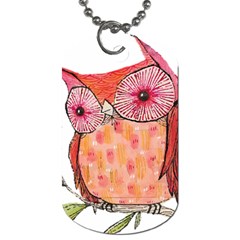 Summer Colourful Owl T Shirt Dog Tag (two Sides) by AmeeaDesign