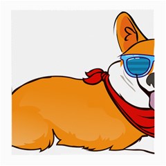 Corgi With Sunglasses And Scarf T Shirt Medium Glasses Cloth by AmeeaDesign