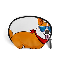 Corgi With Sunglasses And Scarf T Shirt Accessory Pouches (small)  by AmeeaDesign