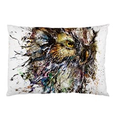 Angry And Colourful Owl T Shirt Pillow Case (two Sides) by AmeeaDesign