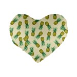 Pineapples pattern Standard 16  Premium Heart Shape Cushions Back