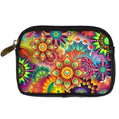 Colorful Abstract Pattern Kaleidoscope Digital Camera Cases by paulaoliveiradesign