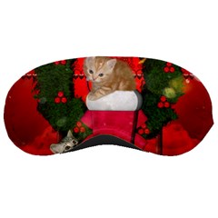 Christmas, Funny Kitten With Gifts Sleeping Masks by FantasyWorld7