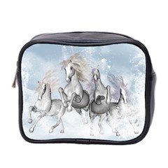 Awesome Running Horses In The Snow Mini Toiletries Bag 2-side by FantasyWorld7