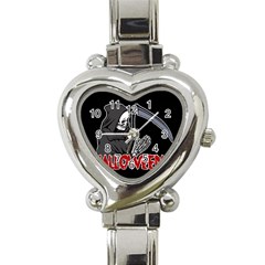 Death - Halloween Heart Italian Charm Watch by Valentinaart