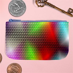 Abstract Rainbow Pattern Colorful Stars Space Large Coin Purse by Mariart