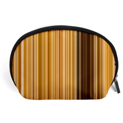 Brown Verticals Lines Stripes Colorful Accessory Pouches (large)  by Mariart