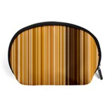 Brown Verticals Lines Stripes Colorful Accessory Pouches (Large)  Front