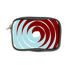 Double Spiral Thick Lines Blue Red Coin Purse by Mariart