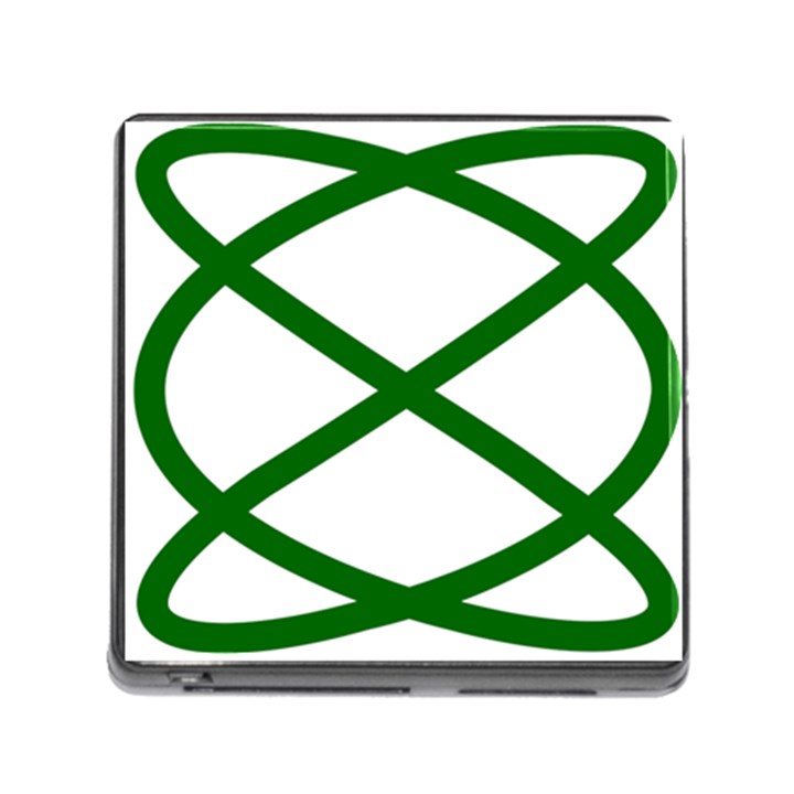 Lissajous Small Green Line Memory Card Reader (Square)