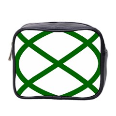 Lissajous Small Green Line Mini Toiletries Bag 2-side by Mariart