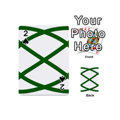 Lissajous Small Green Line Playing Cards 54 (mini)  by Mariart