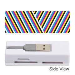 Lines Chevron Yellow Pink Blue Black White Cute Memory Card Reader (stick)  by Mariart