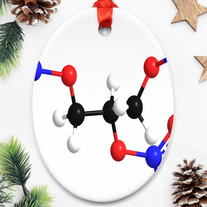 Nitroglycerin Lines Dna Ornament (Oval)