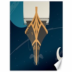 Planetary Resources Exploration Asteroid Mining Social Ship Canvas 36  X 48   by Mariart