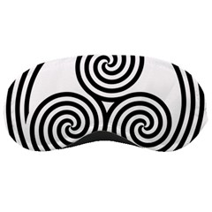 Triple Spiral Triskelion Black Sleeping Masks by Mariart