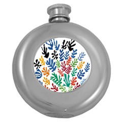 The Wreath Matisse Beauty Rainbow Color Sea Beach Round Hip Flask (5 Oz) by Mariart