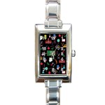 Back to School Rectangle Italian Charm Watch Front