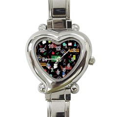 Back To School Heart Italian Charm Watch by Valentinaart