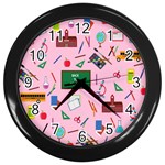 Back to School Wall Clocks (Black) Front