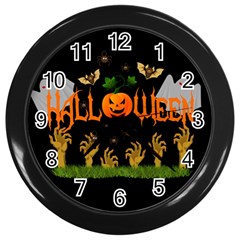 Halloween Wall Clocks (black) by Valentinaart