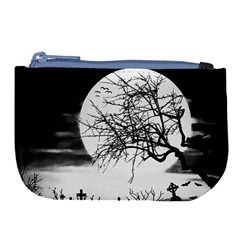 Halloween Landscape Large Coin Purse by Valentinaart