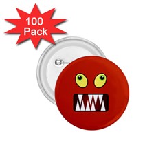 Funny Monster Face 1 75  Buttons (100 Pack)  by linceazul