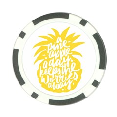 Cute Pineapple Yellow Fruite Poker Chip Card Guard (10 Pack) by Mariart