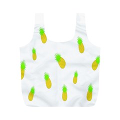 Cute Pineapple Fruite Yellow Green Full Print Recycle Bags (m)  by Mariart