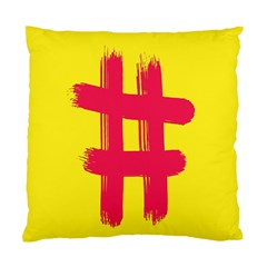 Fun Ain t Gone Fence Sign Red Yellow Flag Standard Cushion Case (two Sides) by Mariart