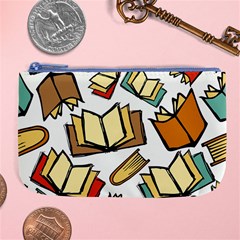 Friends Library Lobby Book Sale Large Coin Purse by Mariart