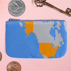 Map Transform World Large Coin Purse by Mariart