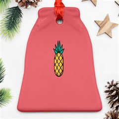 Pineapple Fruite Minimal Wallpaper Bell Ornament (two Sides) by Mariart