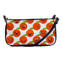 Seamless Background Orange Emotions Illustration Face Smile  Mask Fruits Shoulder Clutch Bags by Mariart