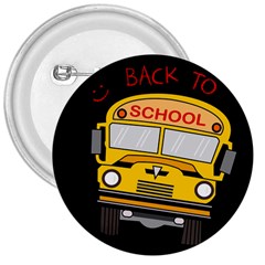 Back To School - School Bus 3  Buttons by Valentinaart