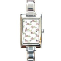 Pinecone Pattern Rectangle Italian Charm Watch by Mariart