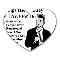 Rick Astley Heart Mousepads by Powwow