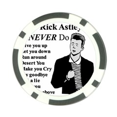 Rick Astley Poker Chip Card Guard by Powwow