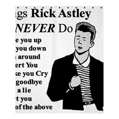 Rick Astley Shower Curtain 60  X 72  (medium)  by Powwow